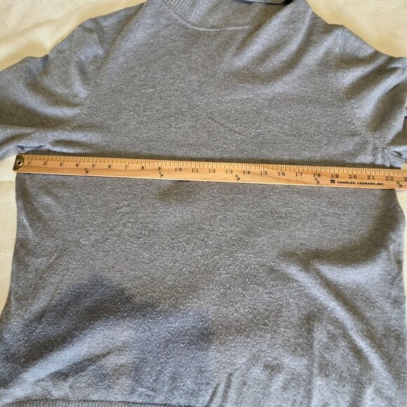 Lane Bryant Women Gray Cowl Neck Short Sleeve Sweater Top 2X 18 20 Classic Casua - Picture 5 of 6